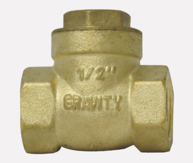 1/2 Inch Gold Brass Check Valve