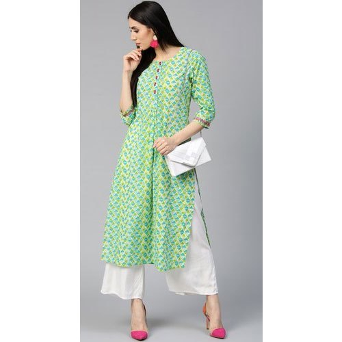 Lifelike Collection Printed Ladies Cotton Palazzo Suit, Color : Multicolor