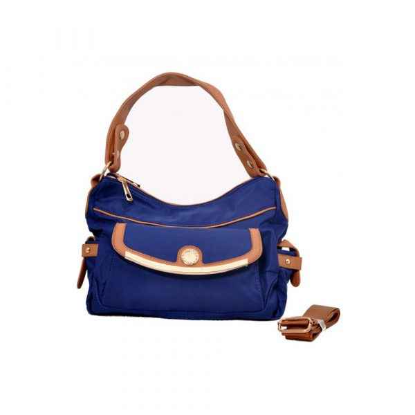 Plain Leather Ladies Blue Handbag, Size : Standard