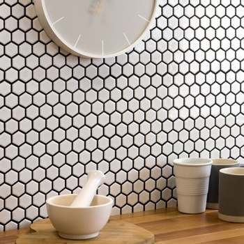 Rectangular Polished Procelain Mosaic Porcelain Wall Tiles, Color : White