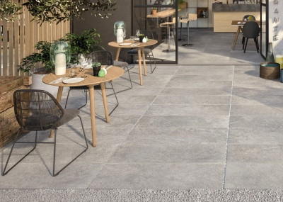 Outdoor Ceramic Floor Tiles, Color : Grey