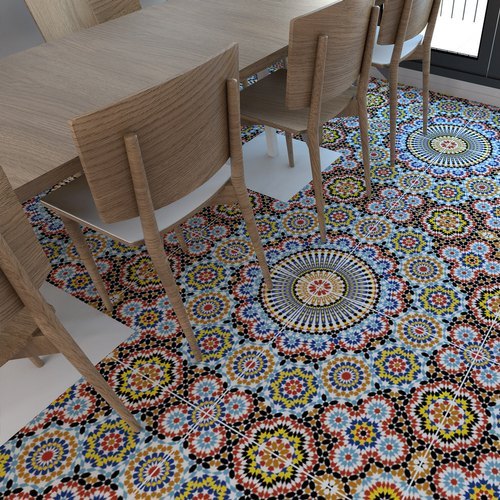 Printed Ceramic Floor Tiles, Color : Multicolor