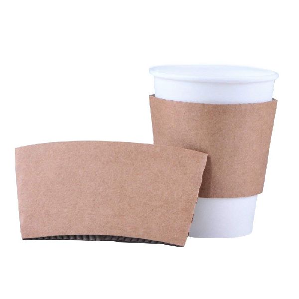 Plain Paper Coffee Cup Sleeves, Technics : Machine Made