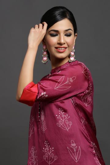 SILK STRAIGHT KURTA