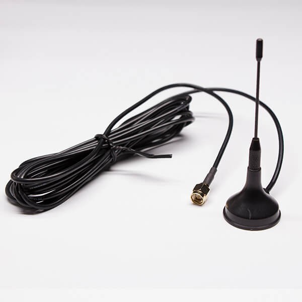 LAQI 8dBi RG174 Cable de extensión de Antena WiFi de 3 Metros RP-SMA Macho 2400MHz con Base magnética Compatible con Antena Bluetooth 