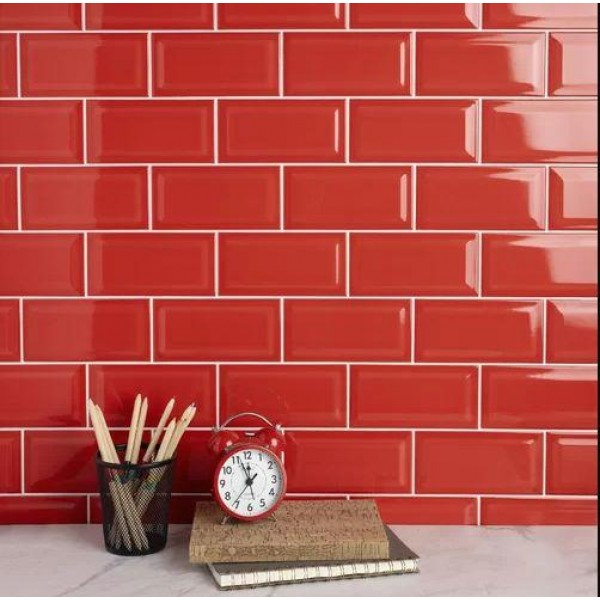 108 x 108mm Blood Red Wall Tiles