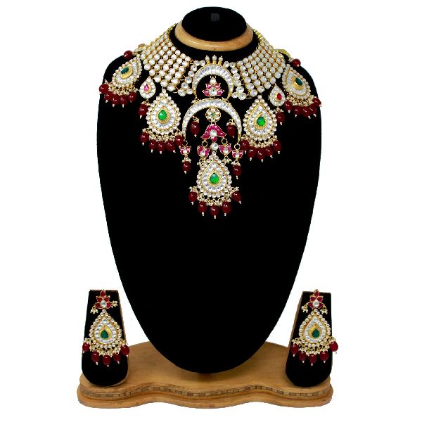 Pachi kundan necklace set, Style : Modern