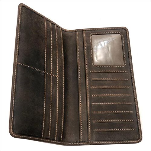 Rectengular Brown Leather Card Holder, Design : Plain
