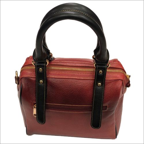 Plain Ladies Zipper Hand Bag, Color : Brown