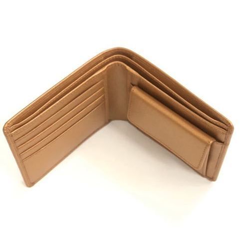 Plain Pure Leather men wallet, Color : Brown