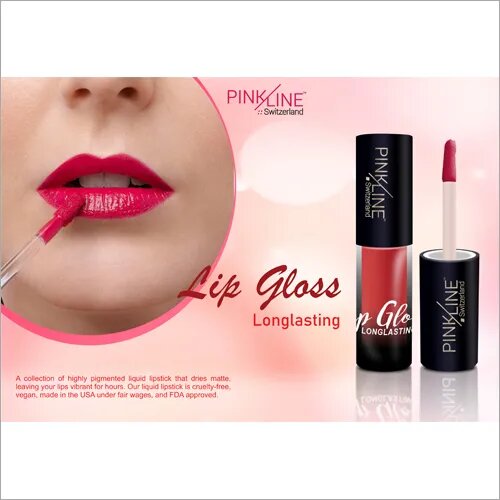 Lip Gloss Longlasting Lipstick, Form : Liquid
