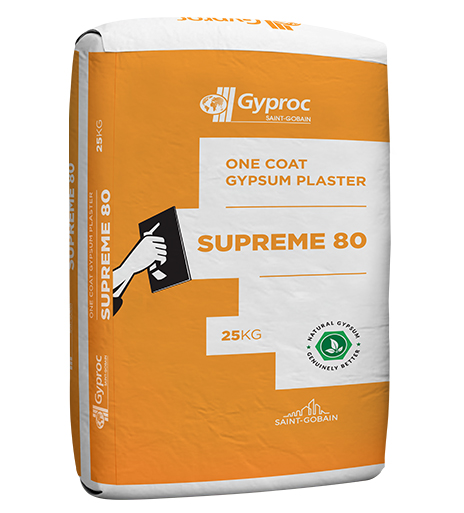 Gyproc Supreme 80, for False Ceiling, Packaging Type : Bags