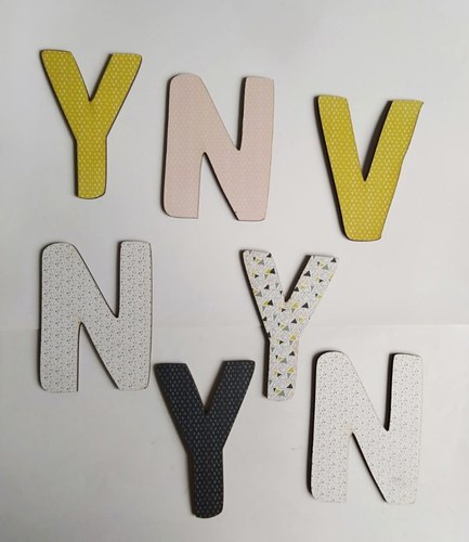 Polished acrylic letter, Size : 8inch, 9inch