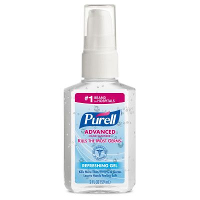 PURELL Advanced Hand Sanitizer Gel 2 Fl Oz Portable Pump Bottle (59 Ml)