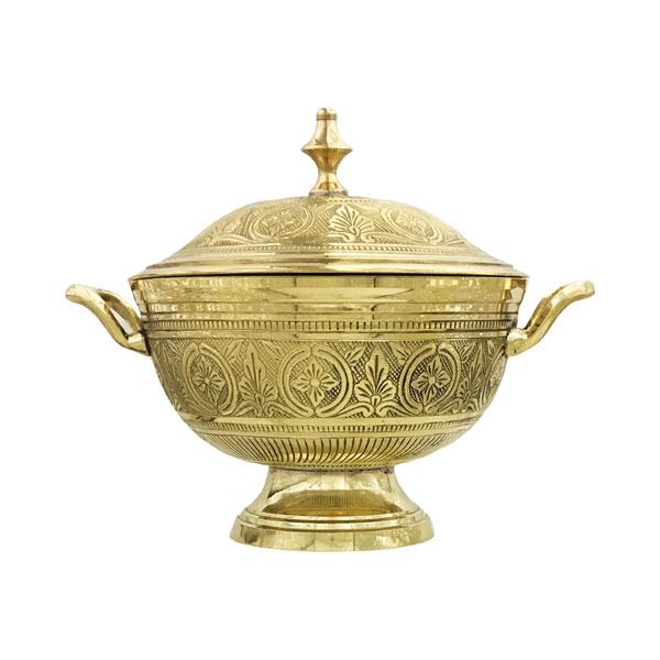 Brass Bowl with Lid, for Cooking, Feature : Attractive Design, Magnetic, Perfect Griping, Rust Proof