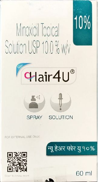 Hair 4U minoxidil Hair Fall Spray, Form : Liquid