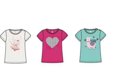 Printed Single ersey-160 GSMJ Infant Girls T-Shirt, Feature : Anti-Shrink, Anti-Wrinkle