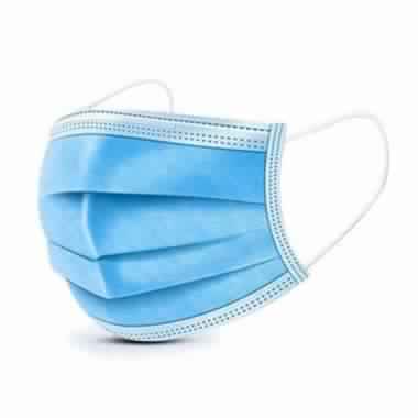 Cotton 3 Ply Face Mask, for Hospital, Pharmacy, rope length : 4inch