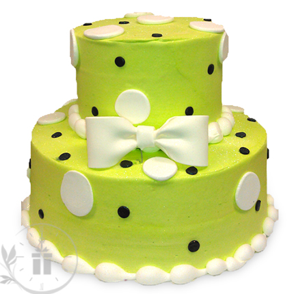 2-Tier Pineapple Flavour Cake, Packaging Type : Paper Box