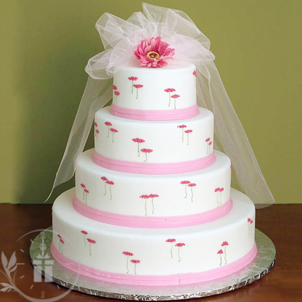 4-Tier Vanilla Wedding Cake, Packaging Type : Paper Box