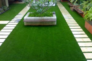 HDPE Artificial Grass Carpet, for Garden, Technics : Attractive Look