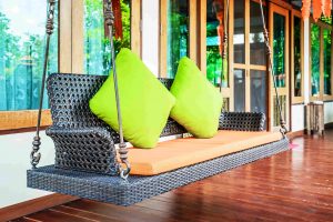 Hemlock Wood Polished Garden Swing, for Outdoor Furniture, Style : Modern