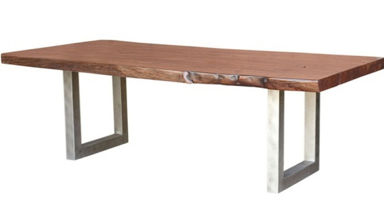 Rectangle Wood Dining Table, for Home, Restaurant, Size : Standard