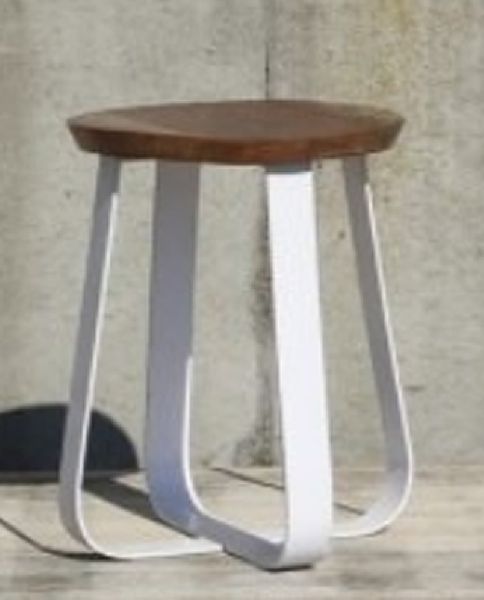 Polished Steel Round Stool, for Hotel, Office, Color : Brown