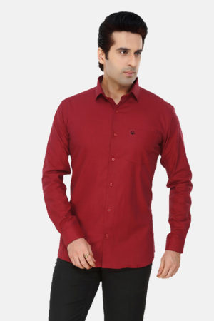 Donzell Red Pure Cotton Formal Shirt, Size : Xl