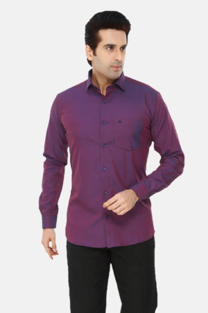 Donzell Violet Pure Cotton Formal Shirt, Feature : Anti-Wrinkle, Breathable