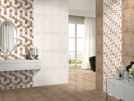 Rectangle Filleto Cream Digital Wall Tiles