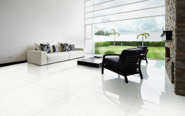 Rectangular Tropic White Double Charge Floor Tile, for Flooring, Feature : Perfect Shape, Shiny Look