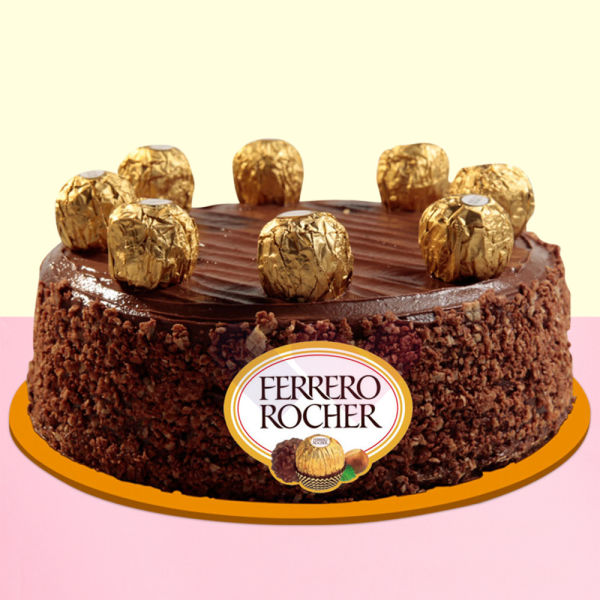 Ferrero Rochers Chocolate Cake, Packaging Type : Paper Box