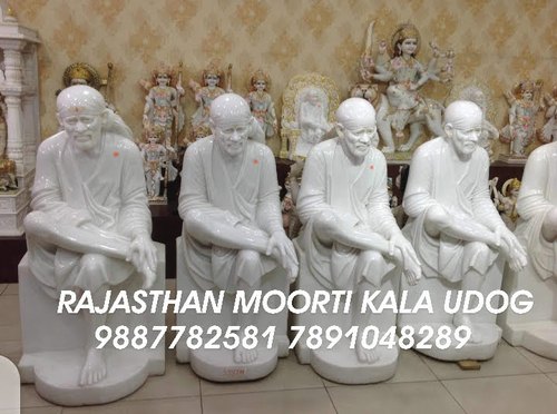 Marble Sai Baba Statue, for Worship, Packaging Type : Carton Box, Thermocol Box