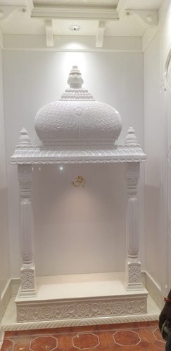 Polished Plain marble temple, Color : White