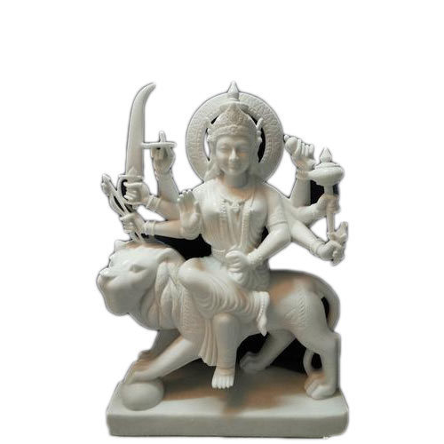 White Marble Durga Statue, for Worship, Packaging Type : Carton Box