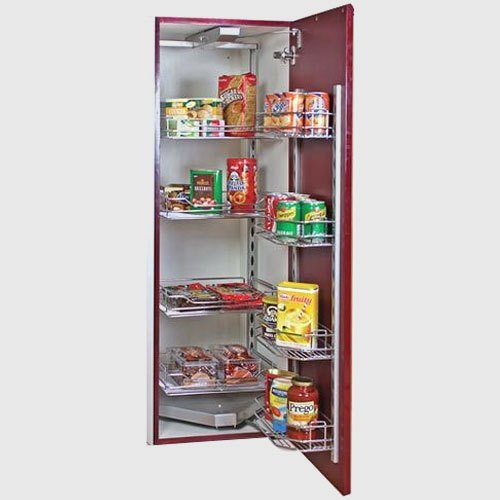 Rectangular Polished Stainless Steel Kitchen Pantry Unit, Color : Silver