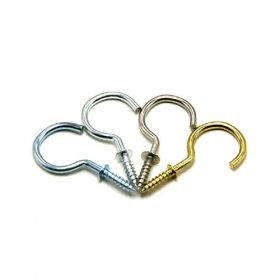 Carbon Steel Shouldered Cup Hooks, Color : Silver