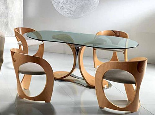 Polished Natural Wood Designer Dining Table Set, Feature : Crack Resistance, Easy To Place, High Strength