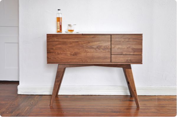 Rectangular Polished Wooden Side Bar, for Home, Hotel, Pattern : Plain
