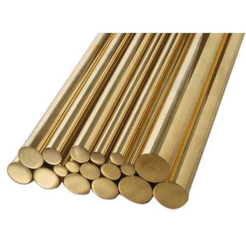 Polished Brass Round Bar, Color : Golden