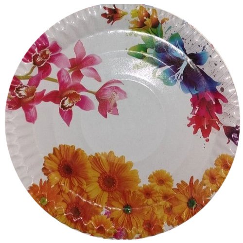Circular Printed Paper Plate, for Party, Event, Feature : Disposable