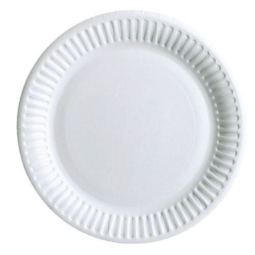Circular White Paper Plate, for Snacks, Utility Dishes, Feature : Lightweight