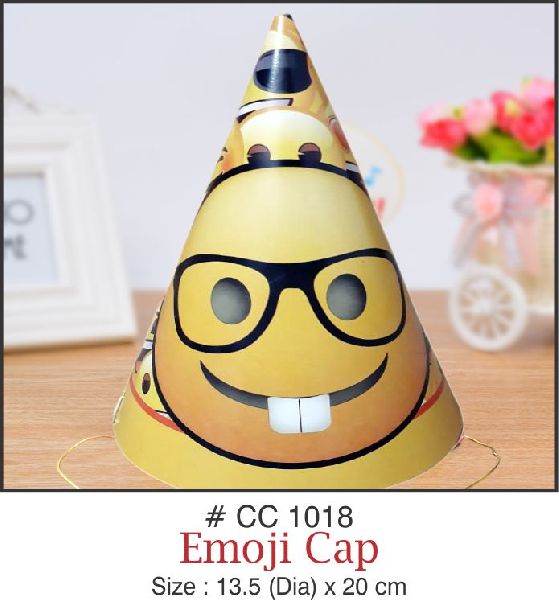 Signative Paper Printed Birthday Emoji Cap, Feature : Comfortable