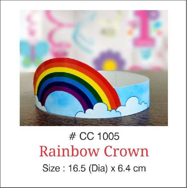 Printed Paper Birthday Rainbow Cap, Event & Party Item Type : CC 1005