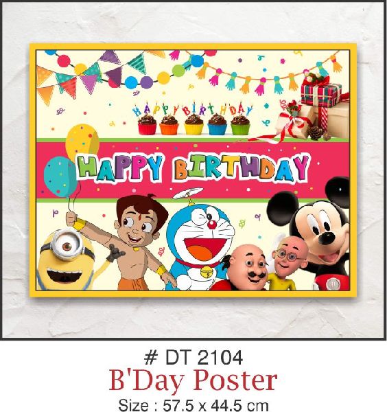 Happy Birthday paper Poster
