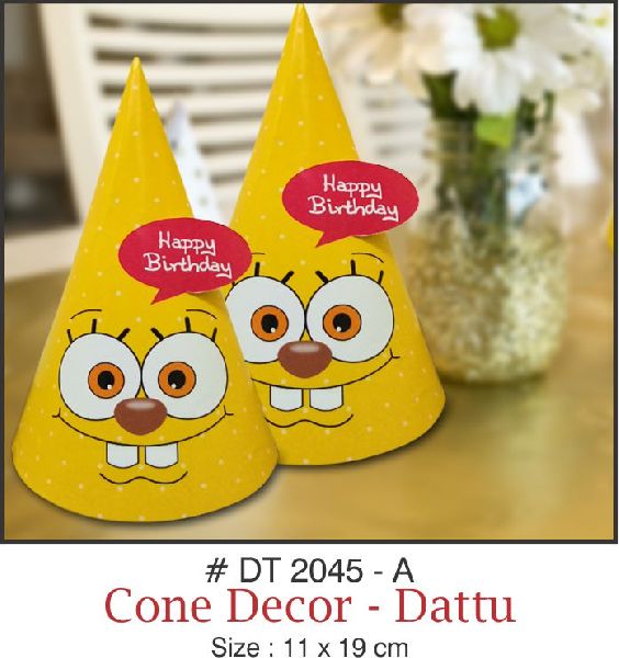 Paper cone decor dattu