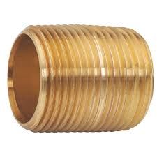 BRASS CLOSE NIPPLE