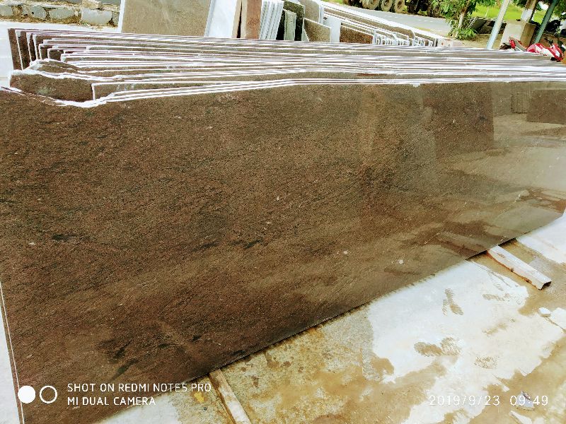 Polished Wood Brown Granite Slabs, for Flooring, Size : Multisizes