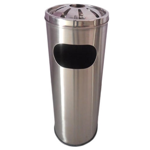 Stainless Steel Ash Deluxe Dustbin, for Office, Home, Hotel, etc